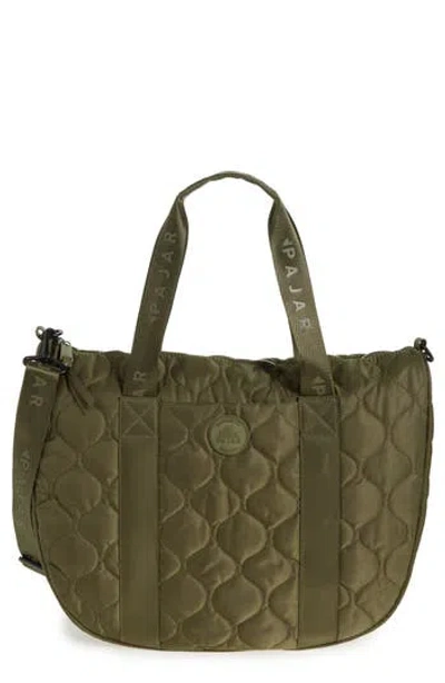 Pajar Quilted Nylon Tote Bag In Green