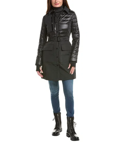 PAJAR PAJAR QUILTED PANELED BELTED RAIN COAT