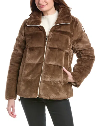 Pajar Reversible Puffer Down Coat In Brown