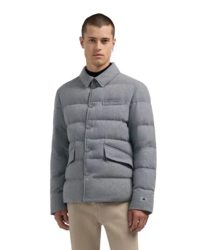 Pajar Roman Dressy Quilted Wool Jacket In Gray