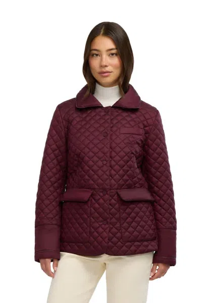 Pajar Selene Lightweight Jacket With Hidden Hood In Mulberry