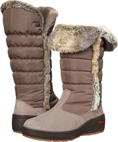 Pre-owned Pajar Sira Tall Flat Women Snow Boot Ice Gripper Taupe 41 Us 9 9.5 Insulated In Beige