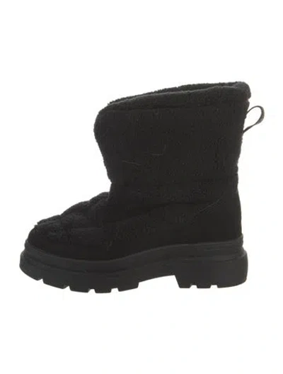 Pre-owned Pajar Suede Lace-up Boots In Black