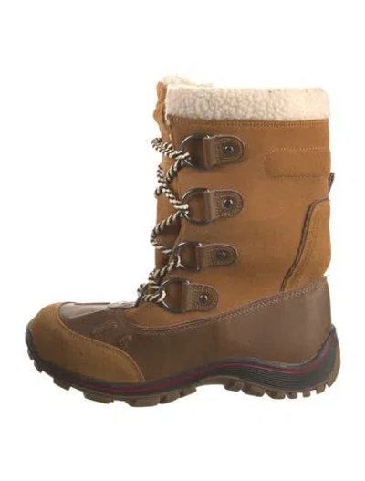 Pre-owned Pajar Suede Lace-up Boots In Brown