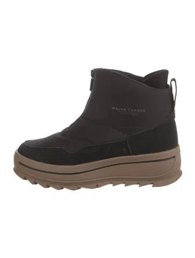 Pre-owned Pajar Suede Snow Boots In Black