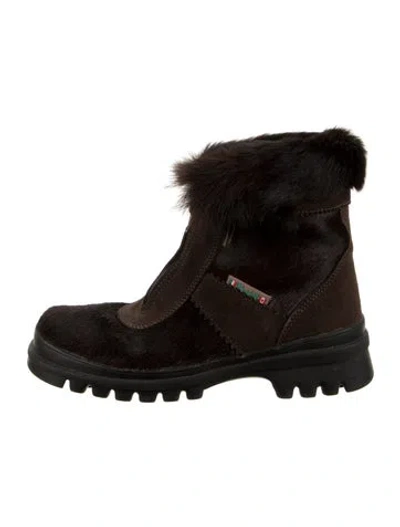 Pre-owned Pajar Suede Snow Boots In Black