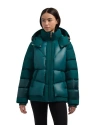 Pajar Vega Mixed Media Puffer Jacket With Removable Hood In Green