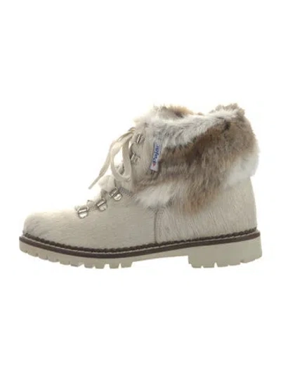 Pre-owned Pajar Vintage Ponyhair Hiking Boots In Neutrals