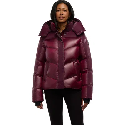 Pajar Violet Midweight Puffer Jacket In Mulberry