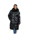 Pajar Women's Alsephina Ladies Reversible To Sherpa Long Puffer Coat In Black
