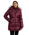 Pajar Women's Ares Fixed Hood Puffer With Fixed Bib In Ox Blood
