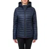 Pajar Women's Aurora Quilted Thinsulate Jacket With Hood In Blue