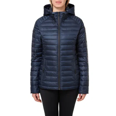 Pajar Women's Aurora Quilted Thinsulate Jacket With Hood In Blue