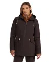 Pajar Women's Elara Jacket With Inner Removable Lightweight Puffer In Dark Oak