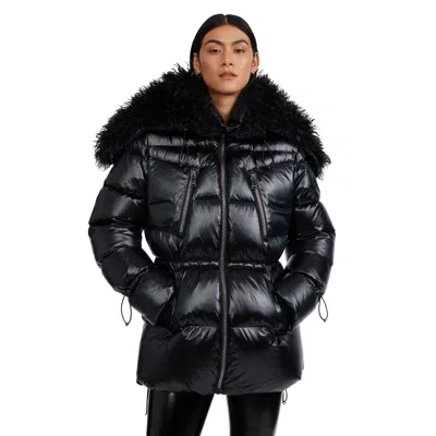 PAJAR WOMEN'S ELECTRA MID PUFFER WITH DETACHABLE SHERPA LINED SPLIT HOOD