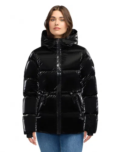 Pajar Women's Enola Channel Quilted Mid-length Puffer In Black