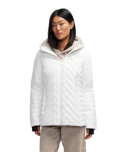 PAJAR WOMEN'S ESMAY LIGHTWEIGHT MIXED MEDIA QUILTED PACKABLE PUFFER
