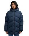 Pajar Fallon Boxy Inverted Chevron Quilted Puffer In Blue