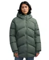 Pajar Fallon Boxy Inverted Chevron Quilted Puffer In Olive Oil