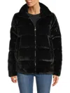 Pajar Women's Faux-fur Reversible Puffer Jacket In Black