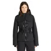 Pajar Women's Gabbi Belted Ski Jacket With Fixed Hood In Black