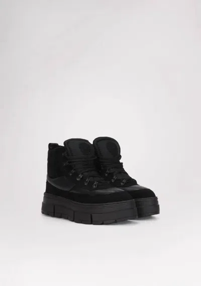 Pajar Women's Harper Mid Lea Grip Winter Boots In Black