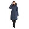Pajar Jupiter Stretch Long Quilted Puffer In Blue