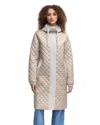 Pajar Women's Peridot Diamond Quilted Longline Shacket In Neutral