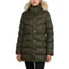 Pajar Women's Roxy Quilted Puffer With Detachable Faux Fur Trim In Green