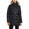 Pajar Women's Roxy Quilted Puffer With Fixed Hood And Detachable Fur Trim In Black