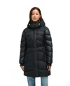Pajar Saturn Mid-length Quilted Puffer With Removable Hood In Black