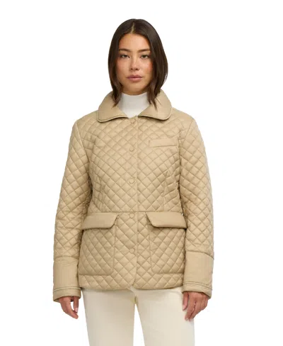 Pajar Women's Selene Lightweight Jacket With Hidden Hood In Beige