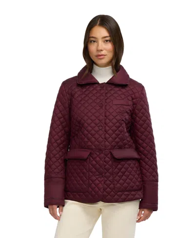 Pajar Women's Selene Lightweight Jacket With Hidden Hood In Red