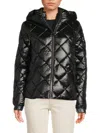Pajar Women's Skylynn Diamond-quilted Hooded Jacket In Black