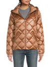 Pajar Women's Skylynn Diamond-quilted Hooded Jacket In Brown