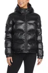 Pajar Women's Steph Channel Quilted Short Puffer Fixed Hood In Black