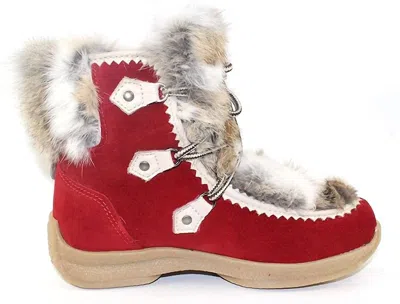 Pajar Women's Suzie Winter Snow Boots In Suede Red In Multi