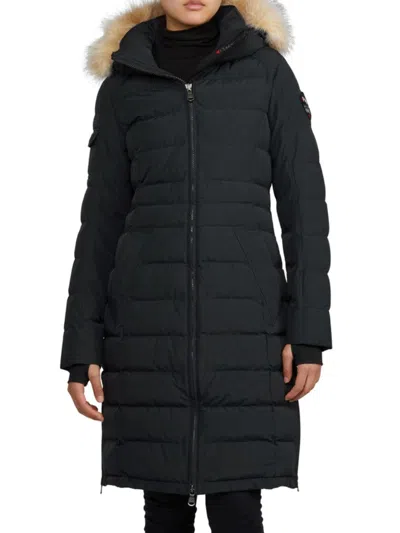 Pajar Women's Venice Long Puffer Jacket In Black