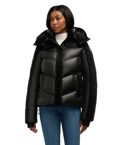 Pajar Women's Violet Midweight Puffer Jacket In Black