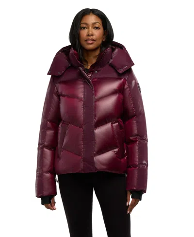 Pajar Women's Violet Midweight Puffer Jacket In Red