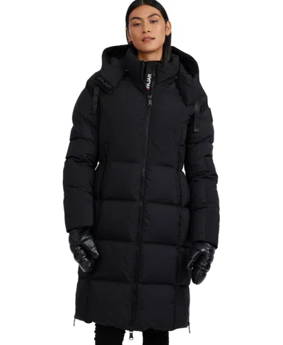 PAJAR WOMEN'S ZANIAH LONG CHANNEL QUILTED PUFFER WITH REMOVABLE HOOD