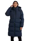 Pajar Women's Zaniah Mixed Media Quilted Puffer With Detachable Hood In Blue