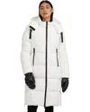 Pajar Women's Zaniah Mixed Media Quilted Puffer With Detachable Hood In White