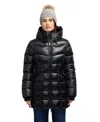 Pajar Women's Zola Box Quilt Mid-length Puffer With Fixed Hood In Black