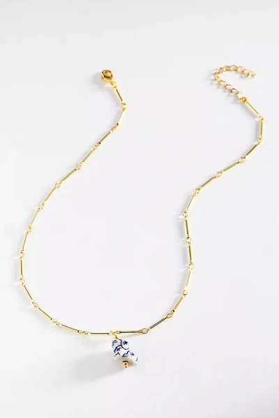 Pajarolimon Dog Charm Necklace In Gold