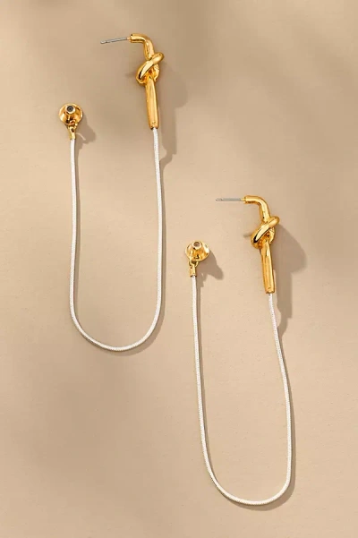 Pajarolimon Mixed Metal Knot Drop Earrings