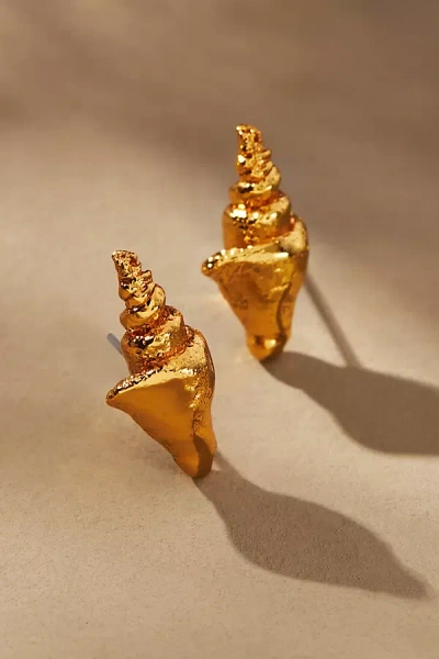 Pajarolimon Sea Stud Earring In Gold