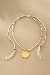 Pajarolimon Silk Tassel Pendant Necklace In Gold