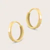 Pajure 14k Gold 10mm Flat Huggie Hoop Earrings In Gold