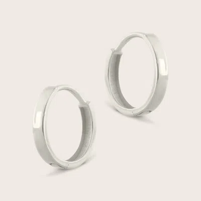 Pajure 14k Gold 10mm Flat Huggie Hoop Earrings In Multi